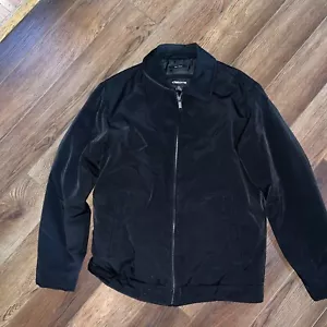 Claiborne Black Poly-Tech Jacket Men's Size Small EUC Free Shipping - Picture 1 of 3
