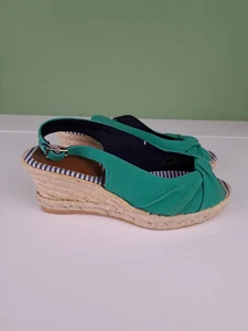 ABBIGLIAMENTO EQUIPAGGIO zeppe espadrillas anteriori verdi attorcigliate taglia 39 UK 6 - Foto 1 di 6