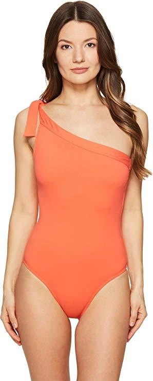 Traje de baño Letarte L59646 para mujer coral de una pieza correa lisa talla mediana Foto 1 de 3