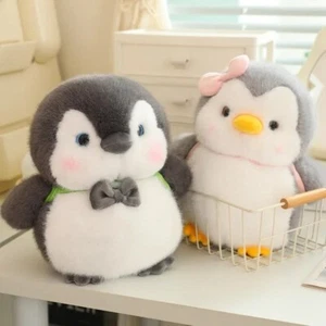 Penguin Plush Toy 25cm Soft Stuffed Animal Cute Fat Couple Doll Kids Gift - Picture 1 of 10