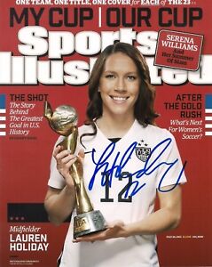 LAUREN HOLIDAY TEAM USA SOCCER AUTOGRAPHED SPORTS ILLUSTRATED 8X10 PHOTO W/COA.