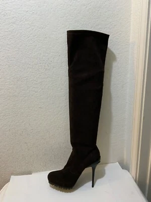 Новый без коробки Le Silla сапоги до колена размер 37 коричневая замша Италия - Изображение 1 из 4
