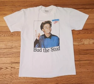 Vintage 80s Married With Children Bud BUNDY TV Sitcom T-shirt L Comedy Raunchy - Picture 1 of 8