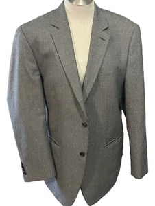 Izod Blazer Men’s Size 40S Black Gray Check 2 Button Sport Coat Sz 42R EUC - Picture 1 of 6