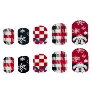 Disney Store Holiday Minnie Mouse Nail Decal Stickers Set 10pc - Picture 1 of 2