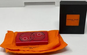 Giorgio fedon 1919 Porte-Cartes Rouge Avec Swarosky 90006804906 - Picture 1 of 4