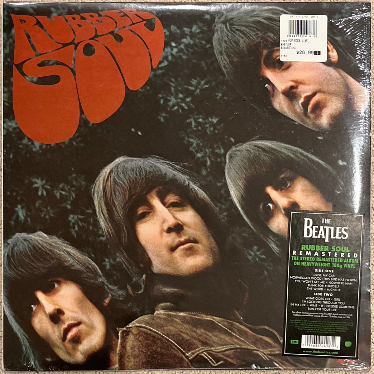 ビートルズレコード2枚セット RUBBER SOUL / HELP! The Beatles『Rubber Soul』の再発アメリカ盤LP（Apple/Capitol