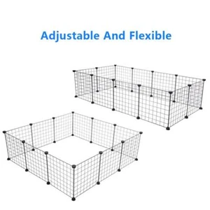 Small Animal Pet Fence Portable Metal Wire Fence for Rabbits Kennel Crate Dog - Picture 1 of 6