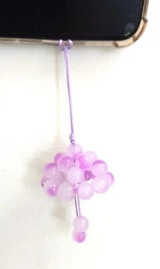 Jelly Fish Inspired Phone Charm Cute Aesthetic Handmade Key Chains Beaded Chain - Picture 1 of 2