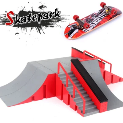 Mini Fingerboard Finger Board Skate Park Ramp Kit Tech Deck Ultimate Park Gifts