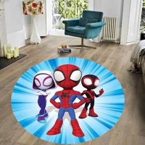 Spiderman Rug,Spidey Rug,Superhero Rug,Spidey and Friends Rug,Round Rug L609 - Picture 1 of 10