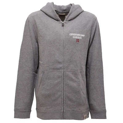 2403AB felpa bimbo BOY NAPAPIJRI full zip grey cotton hoodie sweatshirt Foto 1 de 4