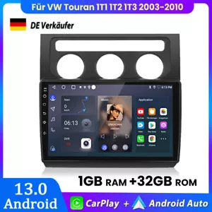 Für VW Touran 1T1 1T2 1T3 2003-2010 Carplay Autoradio GPS NAVI WIFI BT Android13 - Bild 1 von 13