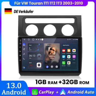 Für VW Touran 1T1 1T2 1T3 2003-2010 Carplay Autoradio GPS NAVI WIFI BT Android13 - Bild 1 von 4