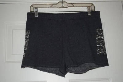 Victoria's Secret PINK Size M Gray Shorts Bling Sequin PINK on Side of Each Leg - Image 1 of 4