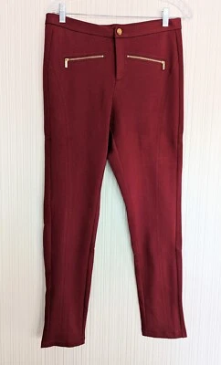Treggings femininos de malha IMAN, cor sangria, tamanho 12L - Imagem 1 de 4