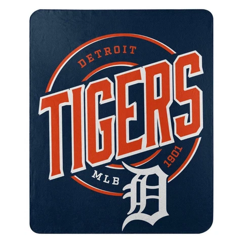 Detroit Tigers 50x60 Campaign Design Fleece Throw Blanket [NEW] MLB Plush Cover