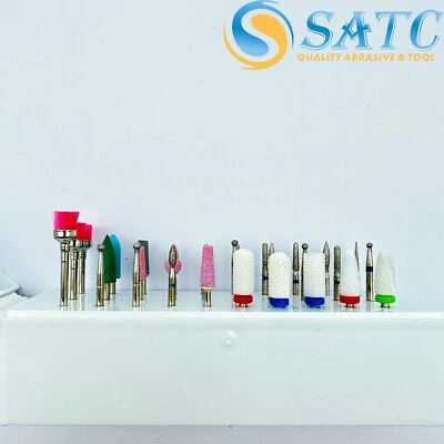 Broca para uñas 30 piezas cerámica diamante cutícula efile removedor de carburo para herramienta de uñas Foto 1 de 4