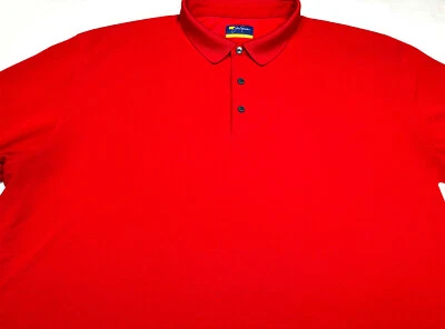 Jack Nicklaus Mens Pullover Knit Short Sleeve Red Polo Shirt 4X 4XL XXXXL - Image 1 of 4