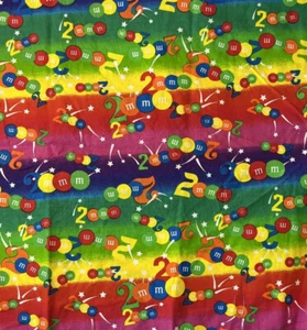 36"x 44"~Vintage 2000 MARTE, FUORI PRODUZIONE, M&M's~Millennium ~Capodanno Multicolore RARO - Foto 1 di 5
