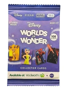 1 x 2024 Woolworths Disney Worlds of Wonder Collector Cards (1 Sealed Pack Only) - Picture 1 of 2