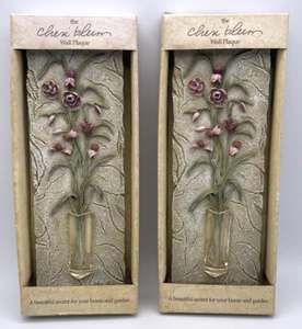 Vintage Cheri Blum 3-D Kunst Skulptur Floral Wandrelief 2er Set - Bild 1 von 10