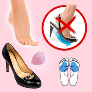 2 x Gel Ballenkissen Anti Rutsch Pads High Heels Einlagen rutschfeste Halbsohle - Bild 1 von 4