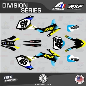 Graphics Kit for Apollo RXF Freeride 150 190 Division Series - Orig-Cyan-Yellow - Picture 1 of 6