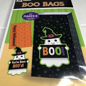 Mello Smello Halloween Boo Bags Ghost Treat Card & Sticker Sheets NIP Makes 8 - Picture 1 of 4