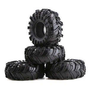 4 PCS Mud Grappler Rubber Tire R55 for SCX10 TRX4 Axial Rock 1:10 Crawler RC Car - Picture 1 of 11