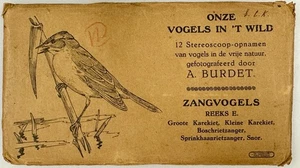 SV028_005 Stereoviews Set of 12 Collection of Our Birds by Adolphe Burdet, - Picture 1 of 3