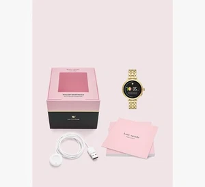 Kate Spade Scallop Smartwatch 2 Gold Stainless Steel Touchscreen KST2014 NEW - Photo 1 sur 12