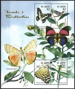 St. Kitts - Insekten Schmetterlinge Kleinbogen postfrisch 2005 Mi. 852-855 - Bild 1 von 1