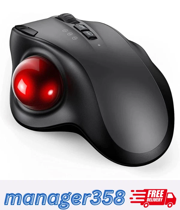 2.4G Mice - Adjustable DPI Trackball Wireless Mouse Pro Rechargeable Bluetooth - Image 1 of 4