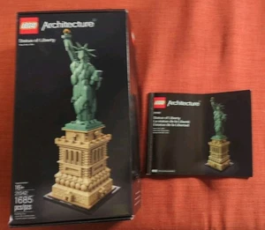 Lego Manual de Arquitectura 21042 Estatua de la Libertad Libro de Instrucciones y Caja Solo - Imagen 1 de 5