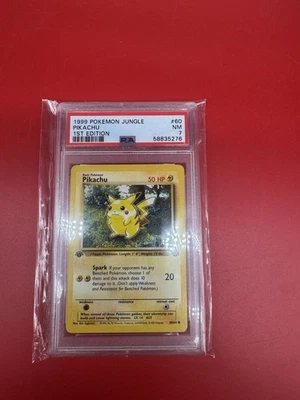 2000 Pokemon Italian Jungle #60 Pikachu 1st Edition - PSA 7 NM - Image 1 of 2