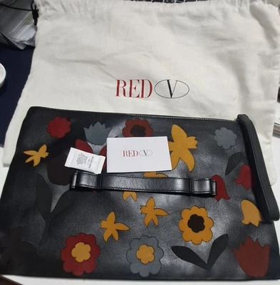 Red Valentino Floral Patch Medium Clutch - Image 1 of 4