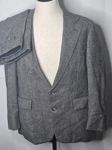 Polo Ralph Lauren Vintage Tweed Espiga Ventana Traje 40R Pantalones 34x28.5 - Imagen 1 de 16