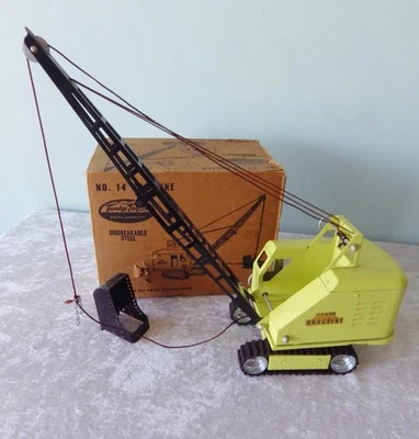 Tonka Toys Nº 14 Dragline Verde Euclides De Colección Fecha 1959 y Caja Original + Cubo Foto 1 de 4