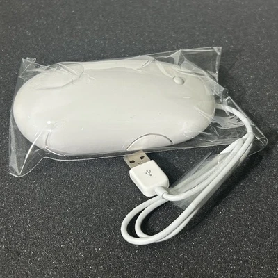 Apple A1152 USB Wired White Optical Mighty Mouse w/ Side Buttons & Scroll Ball - Image 1 of 4