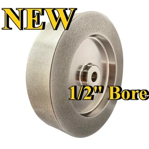 180 Grit 6 inch CBN Grinding Wheel, 1/2" Bore, 1.5" Wide, 1" Wide Fast Shipping - Picture 1 of 5