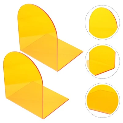  2 Pcs Buchstützen Kunststoff Acryl Buchhalter Dekorative Buchend - Bild 1 von 4