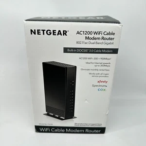 Netgear C6230 Docsis 3.0 AC1200 Dual Band High Speed WiFi Cable Modem Router - Picture 1 of 7