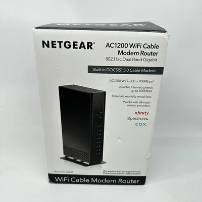 Netgear C6230 Docsis 3.0 AC1200 Dual Band High Speed WiFi Cable Modem Router - Image 1 of 4