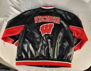 Wisconsin Badgers Herren 2XL Kunstlederjacke leicht isoliert  - Bild 1 von 13
