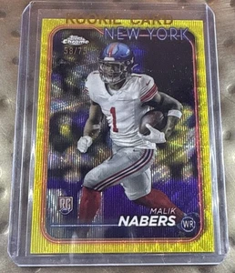 Nabos Malik #205 RC/75 2024 Panini Select Topps cromo amarillo onda - Imagen 1 de 2