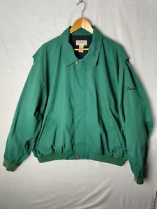 Izod Golf Green Full Zip Vintage Harrington Style Polyester Jacket - Men's XL - Picture 1 of 13