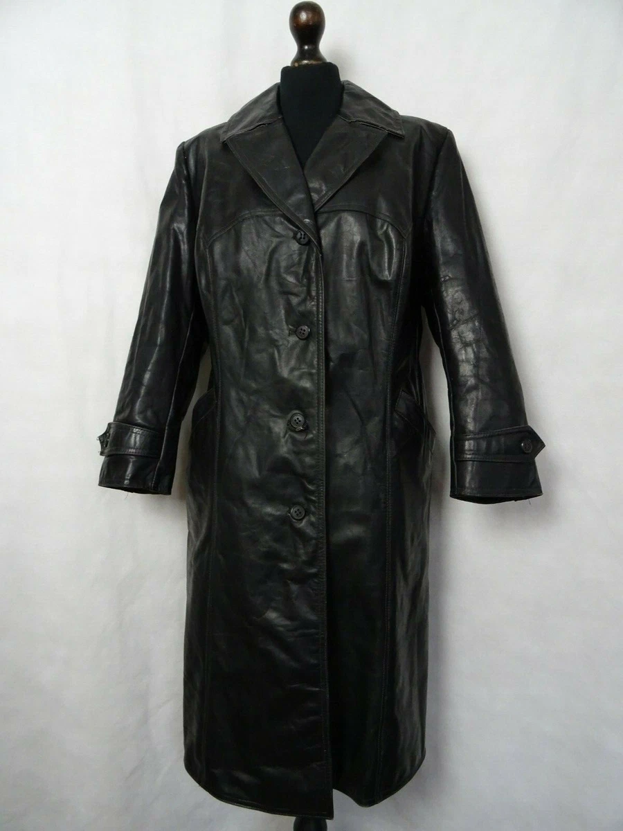 Vintage Leather Trench Coat In Vintage Outerwear Coats & Jackets