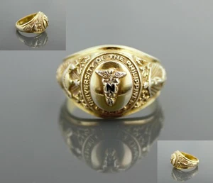 Anillo vintage de oro amarillo de 14 K 1957 de la Universidad de Filipinas clase PGH - Imagen 1 de 5