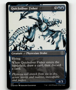 MTG Quicksilver Fisher (Showcase) 287 FOIL Phyrexia: All Will Be Common - Picture 1 of 1